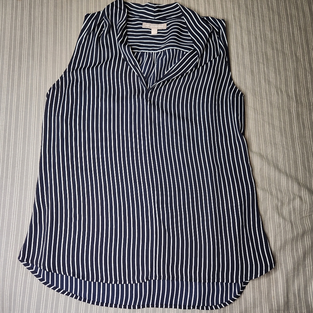 Banana Republic Striped Sleeveless Polyester Blouse